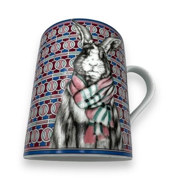 Williams Sonoma Cozy Bunny Easter Coffee Tea Mug, Plaid Bunny w/Scarf, 15 oz - Picture 5 of 7
